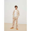 Giotto Floral Print Lateral Seam Pockets Jogging Pants, Beige - Pants - 2