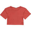 Madonna Deep Round Neck Crop Shoulder Short Sleeve Tee 1, Pomodoro - T-Shirts - 1 - thumbnail