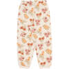 Giotto Floral Print Lateral Seam Pockets Jogging Pants, Beige - Pants - 3