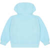 Leonardo Oversized Round Neck Long Cuffed Sleeve Hoodie, Azzurro - Sweatshirts - 2