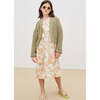 Turi Knit Ribbed V-Neck And Cuff Long Sleeve Jacket, Green - Jackets - 2