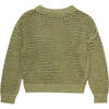Turi Knit Round Neck Ribbed Cuff Long Sleeve Jumper, Green - Sweatshirts - 3