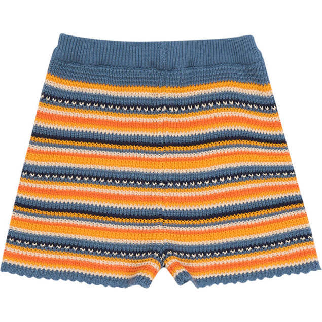 Marco Knit Striped Elasticated Waist Short, Multicolors - Shorts - 4