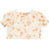 Baby Baby Fiorella Floral Print Square Neck Puff Sleeve Blouse, Orange - Shorts - 1 - thumbnail
