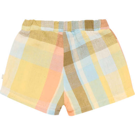Baby Roberta Check Elastic Waist Short, Multicolors - Shorts - 2