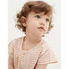 Baby Petra Gingham Round Neck Short Sleeve Buttoned Shirt, Pink - T-Shirts - 2