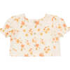 Baby Baby Fiorella Floral Print Square Neck Puff Sleeve Blouse, Orange - Shorts - 4