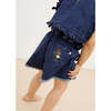 Baby Allegria High Waist Ripped Hem Buttoned Denim Short, Blue - Shorts - 2