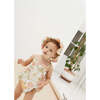 Baby Rafaella Floral Print Tie Strap Hat, Cream - Hats - 2