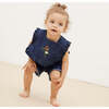 Baby Allegria Ruffle Shoulders Front Embroidered Top, Blue - Tank Tops - 2