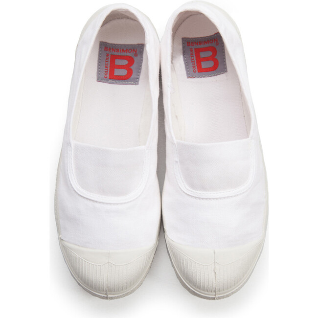Women's Elastic Tennis Shoes, White - Sneakers - 2
