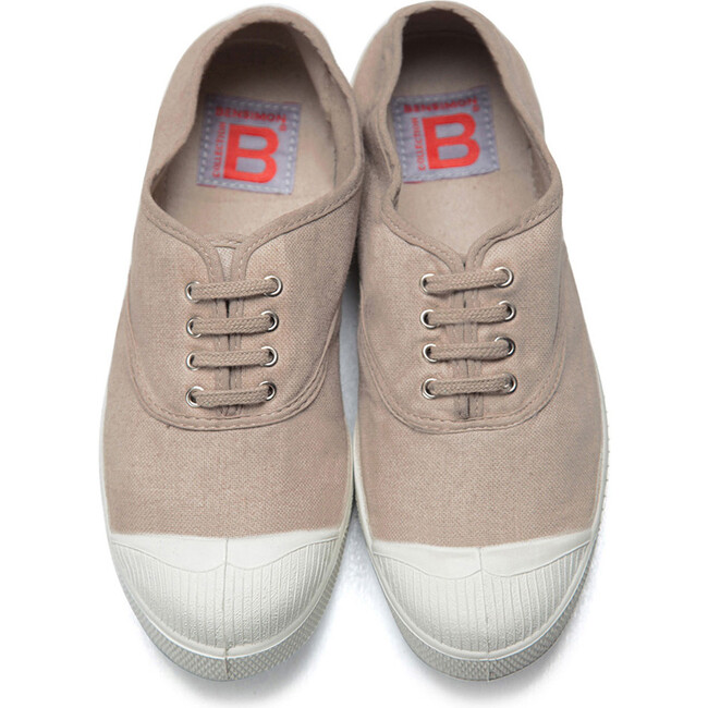 Women's Laces Tennis Shoes, Beige - Sneakers - 2