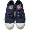 Women's Laces Tennis Shoes, Navy - Sneakers - 2