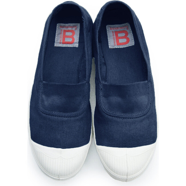 Women's Elastic Tennis Shoes, Navy - Sneakers - 2