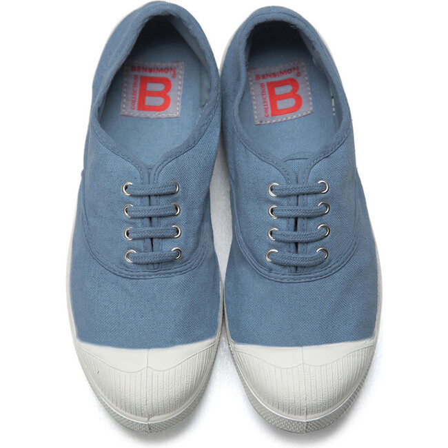 Women's Laces Tennis Shoes, Light Blue - Sneakers - 2