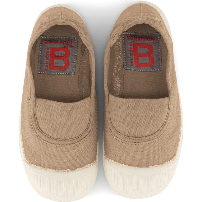 Elastic Tennis Shoes, Beige - Sneakers - 4