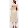 The Women's Juliana Dress, Sand Basketweave Cotton Sateen - Dresses - 3