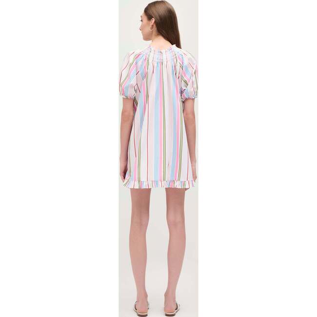 The Women's Genevieve Nap Dress, Rainbow Stripe - Dresses - 3