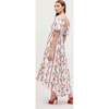 The Women's Matilda Dress,  Red Shell Vine Stripe Cotton - Dresses - 3