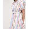 The Women's Genevieve Nap Dress, Rainbow Stripe - Dresses - 4