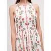 The Women's Addie Dress, Red Shell Vine Stripe Cotton Sateen - Dresses - 3