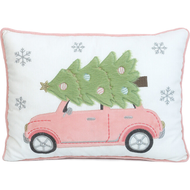 Pink Holiday Lumbar Pillow