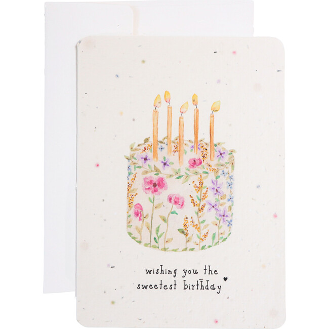 Plantable Floral Cake Birthday Card
