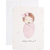 Plantable Pink Bow Welcome Baby Card - Paper Goods - 1 - thumbnail