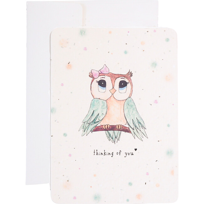 Plantable Owl Thinking of You Card