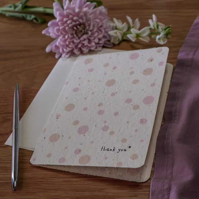 Plantable Pink Dots Thank You Card - Paper Goods - 2