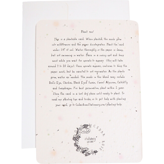 Plantable Pink Bow Welcome Baby Card - Paper Goods - 3