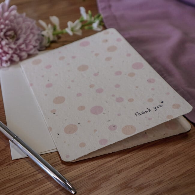 Plantable Pink Dots Thank You Card - Paper Goods - 4