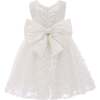 Kreisler Sequin Bow Dress, White - Dresses - 2 - thumbnail