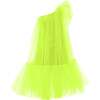 Maggi Neon Bow Tulle Dress, Green - Dresses - 2