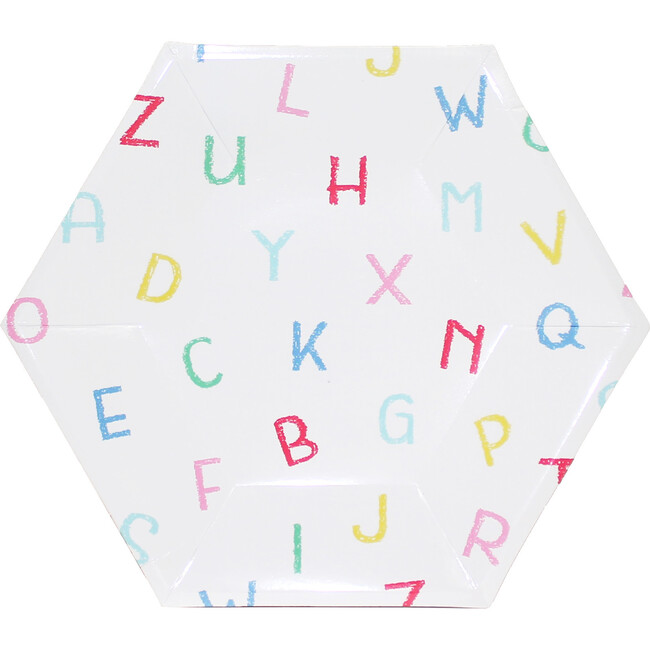 Back To School Small Alphabet Plates, Set of 12 - Tableware - 1