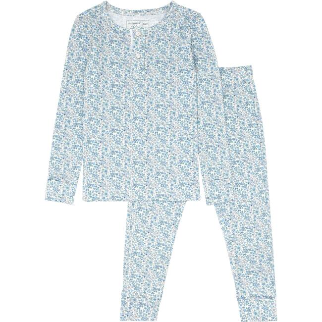 Unisex Slate Floral Pima Pajama Set