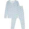 Unisex Slate Floral Pima Pajama Set - Pajamas - 1 - thumbnail