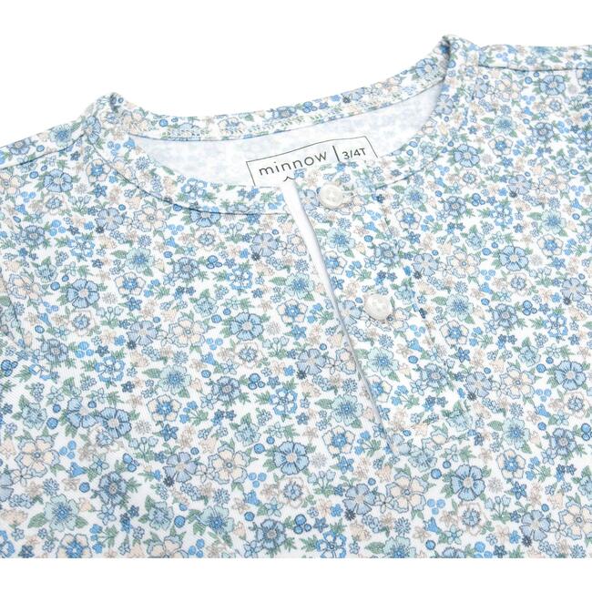 Unisex Slate Floral Pima Pajama Set - Pajamas - 3