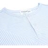 Unisex Powder Blue Stripe Pima Pajamas Set - Pajamas - 3