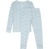 Unisex Slate Floral Pima Pajama Set - Pajamas - 6