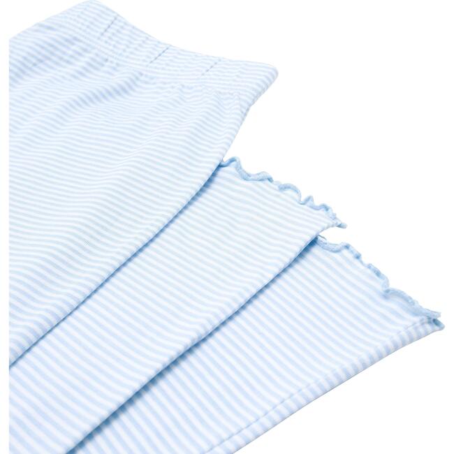 Women's Powder Blue Stripe Pima Pajamas Set - Pajamas - 7