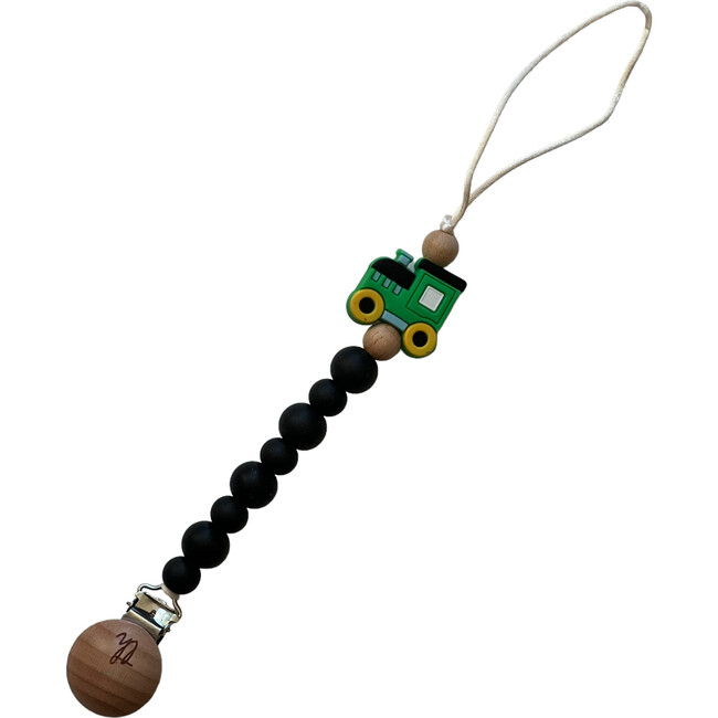 Train Pacifier And Toy Clip, Green