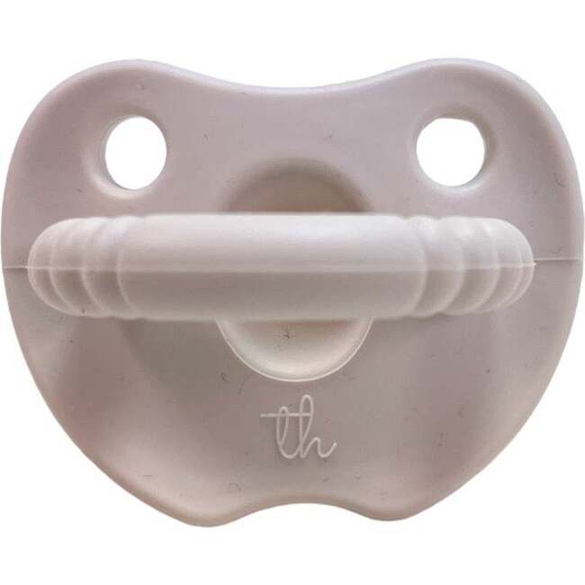 Silicone Flat Soother, White Sand