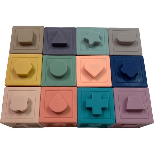 Silicone Building Block Set, Original (Set Of 12) - Teethers - 1