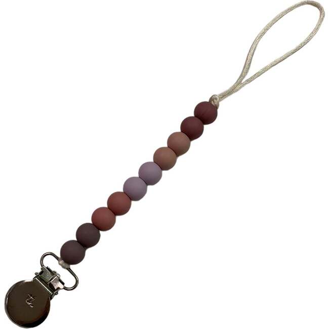 Petite Molly Pacifier And Toy Clip, Mauve