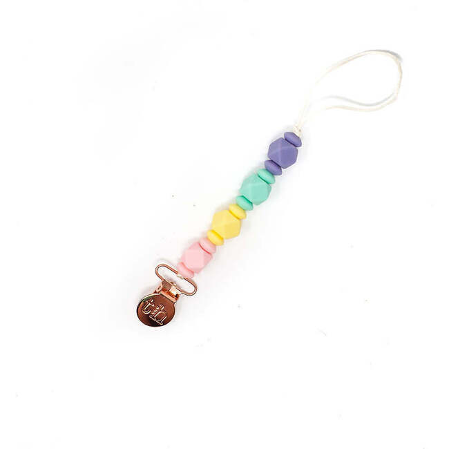 Petite Jewel Pacifier And Toy Clip, Baby's Breath - Pacifiers - 1