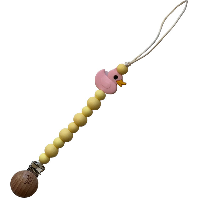Ducky Pacifier And Toy Clip, Baby's Breath