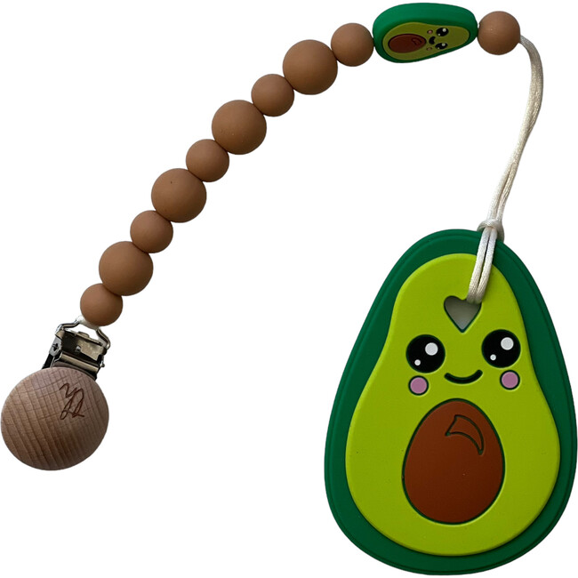 Avocado Pacifier And Toy Clip With Teether Bundele, Original