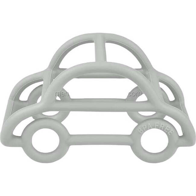 3D Car BPA-Free Slicone Teether, Light Grey