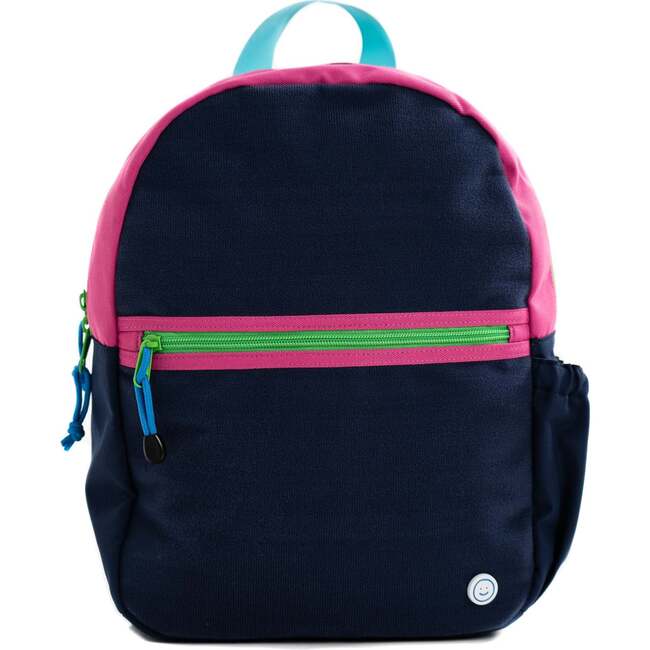Hook & Loop Sport Kids Backpack, Navy And Magenta - Backpacks - 1